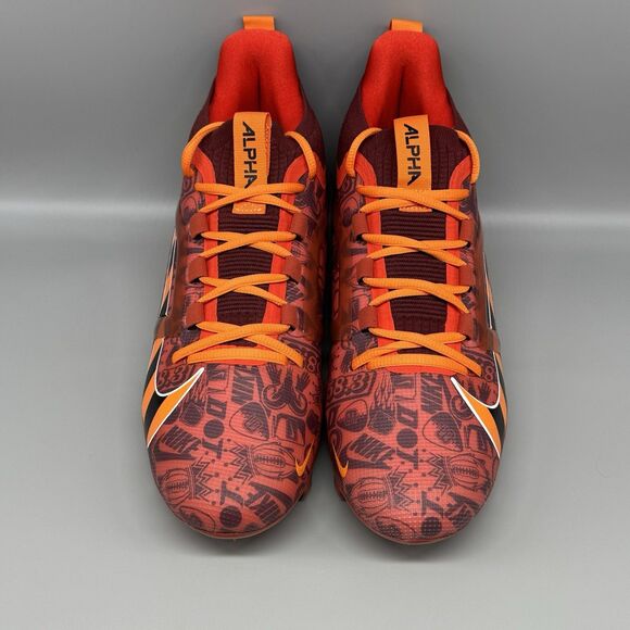 Nike Alpha Menace 4 Elite NRG Red Orange Football Cleats Size 9 FQ4046-600 - Picture 3 of 9